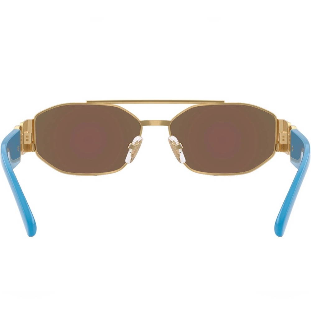 Versace Gold Frame Sunglasses with Aqua Blue Lenses 0VK2003 - Picture 5 of 6
